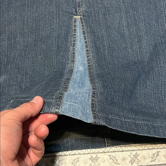 Classic Blues Dark Blue Denim Skirt No Split - Picture 3 of 8